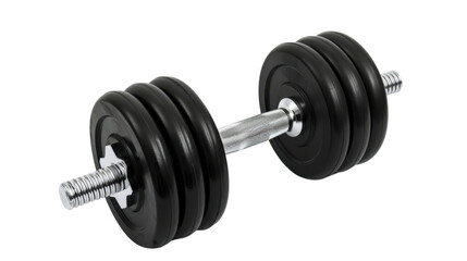 Fototapeta premium Adjustable dumbbell showing fitness, strength training, and healthy lifestyle on transparent background