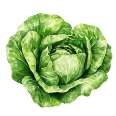Fototapeta premium Fresh green cabbage, vegetable, ingredient, leaf, food, and healthy diet, looks refreshing and full of vitamins
