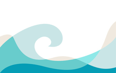 Abstract wave background with blue color vector. summer abstract background. beach vector illustration