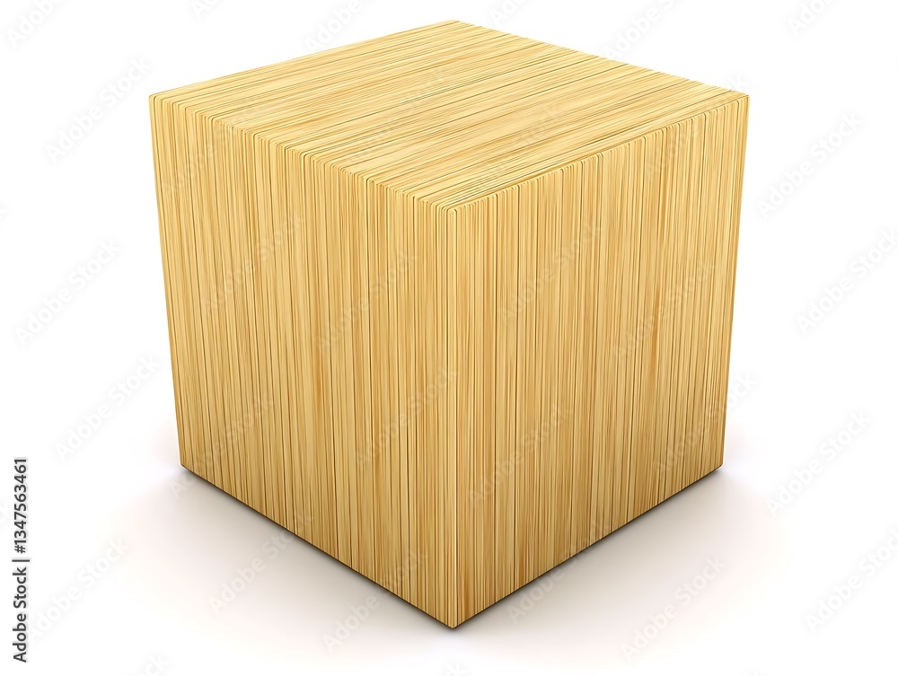 Poster geometric cube structure formed from the array of thin golden elements