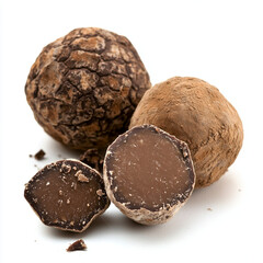 truffles on white background