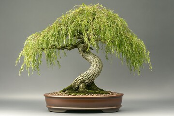 Weeping Willow Bonsai for Studio Shot.