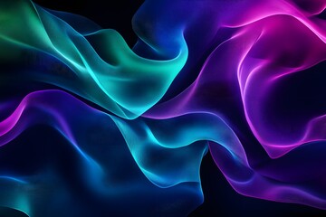 Obraz premium Colorful abstract waves create dynamic visual effect