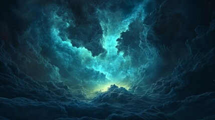 An abstract neon tunnel is visually represented with blue, purple, and green curves in a 3D rendered image