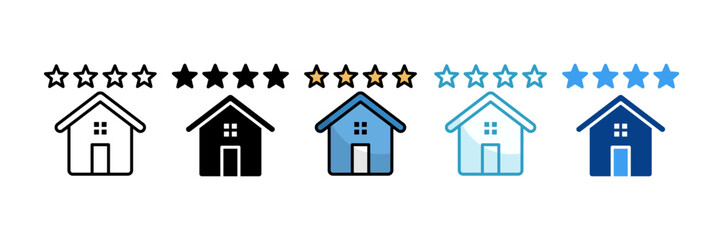 Rating  Icon Set Multiple Style Collection
