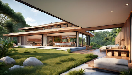 Modern Tropical Villa with Private Pool in Lush Forest

