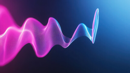 Abstract visualization of human voice waveform in vibrant colors for modern design