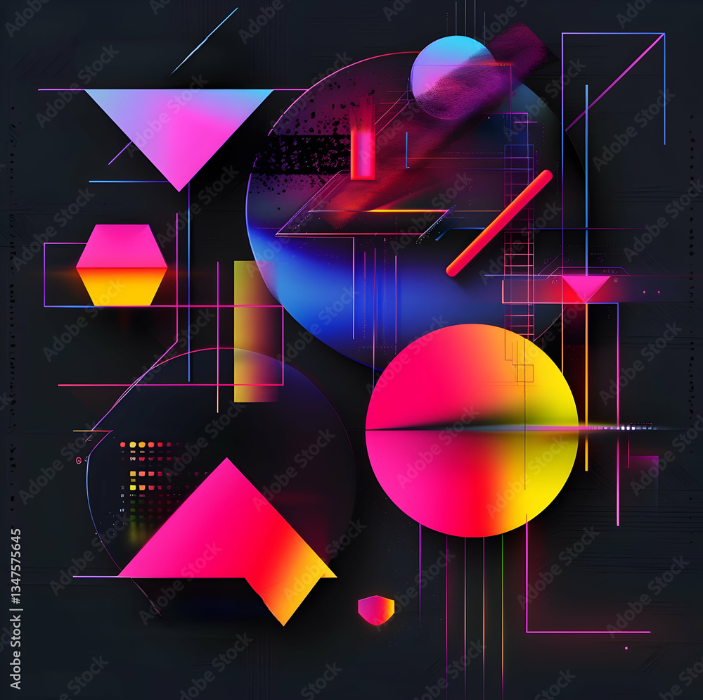 Poster abstract technology vector background with arrows