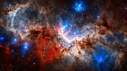 Fototapeta premium Cosmic Nebula: A breathtaking view of vibrant celestial wonders in the vast universe
