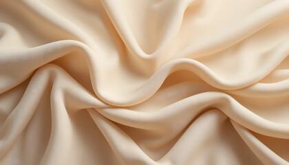 Obraz premium Cream Colored Soft Fabric Draped Texture