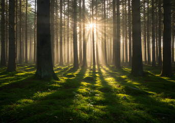 Fototapeta premium morning in the forest