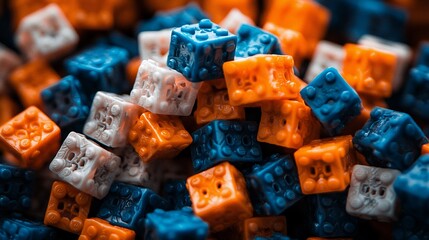 Colorful Plastic Blocks Texture Background