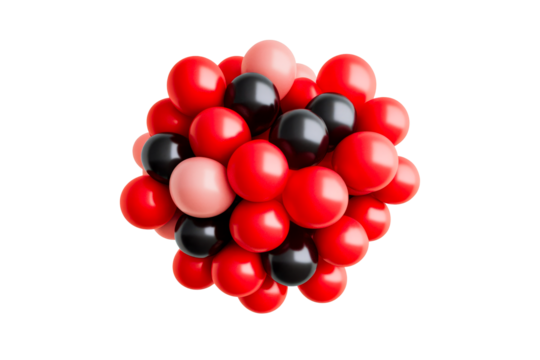 3D molecule structure, abstract science graphic, cut out transparent

