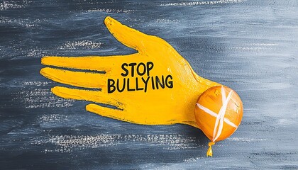 Yellow Hand Stops Bullying.