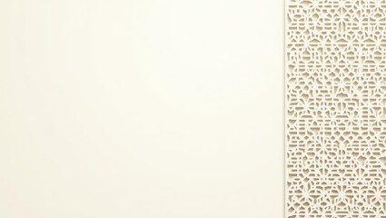 Intricate white lattice design revealing vibrant traditional patterns in red, gold, and green