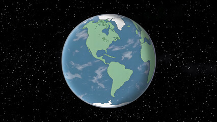 Naklejka premium Clear cartoon like photo that shows the earth
