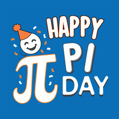 Happy Pi Day, colorful T-shirt design.	