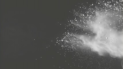 Fototapeta premium Closeup of purple dust particle splash isolated