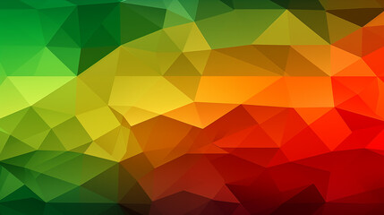 Polygonal mosaic background in rasta colors