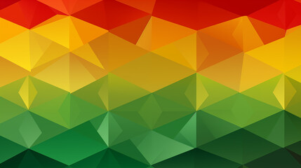 Polygonal mosaic background in rasta colors