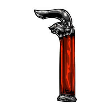 Vector Illustration of Traditional Weapon Badik Bugis Makassar, Indonesia