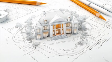Architectural Design: A Luxurious Mansion Blueprint