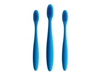 blue toothbrush isolated on a white background
