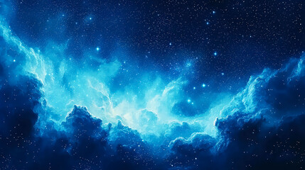 Fototapeta premium Cosmic Nebula: A Stunning Celestial Landscape