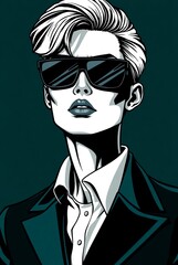 Fototapeta premium Dark Glamour in a Bold Noir Look