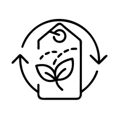 Symbols representing sustainability and eco-friendly practices in design and packaging at a modern artisan market