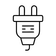 Obraz premium Electric plug design isolated on white background ideal for electrical safety and energy concept