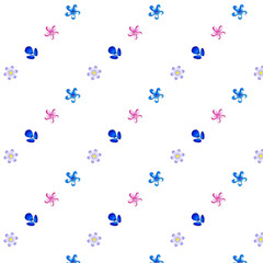 Set of watercolor flower bouquets, clipart isolated on a white background, in pastel colors,
colorful floral seamless pattern