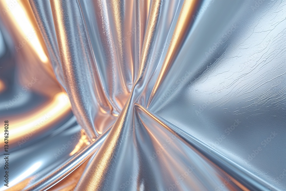 Aufkleber luminous silver textured modern abstract background with reflective gradient for digital design