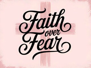 Fototapeta premium Faith over fear 