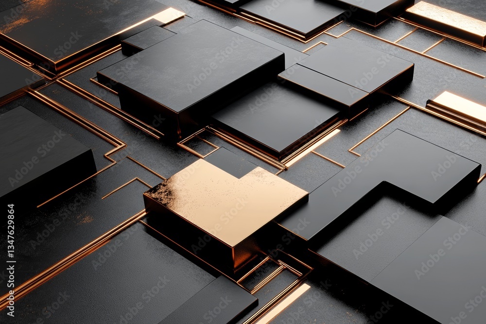 Poster modern backdrop featuring an abstract 3d rendering of geometric shapes, including a composition of s
