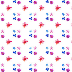 Set of watercolor flower bouquets, clipart isolated on a white background, 
in pastel colors,colorful floral seamless pattern