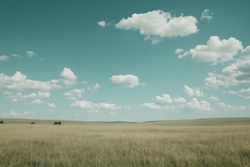 Obraz premium meadow sky flows out ceaseless with its free borders ever-changing veils and a bold feel of unbound stretch 