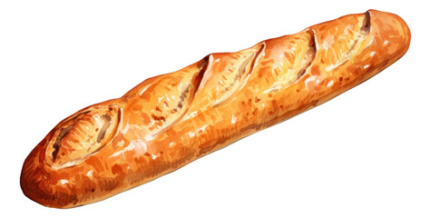 PNG Baguette bread food viennoiserie.