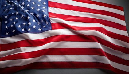 Fototapeta premium american flag on grey