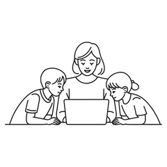 Family Learning Together: Parent and Kids Engaged in Online Education