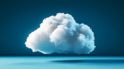Floating Cumulus Cloud: A Dreamy Blue Sky Scene