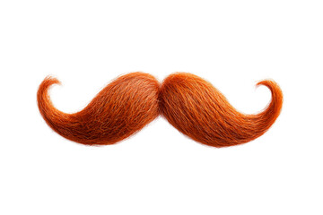 Red mustache prop, fake facial hair, cut out transparent