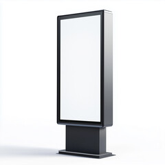 Blank isolated vertical ad citylight mockup or digital screen