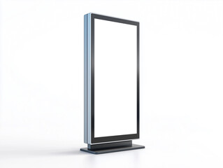 Blank isolated vertical ad citylight mockup or digital screen