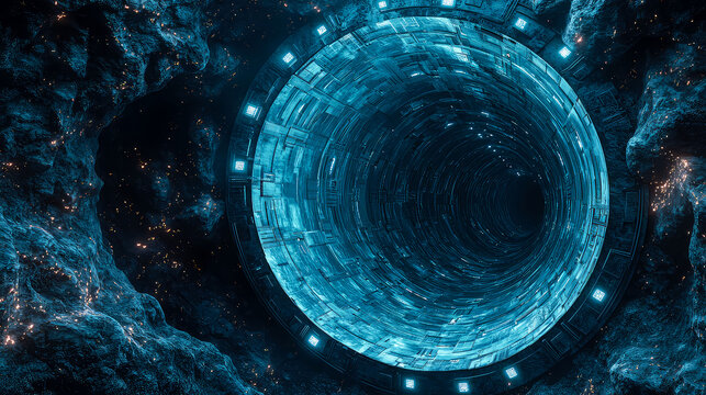Cosmic Gateway: A Journey Through the Interstellar Tunnel of Science Fiction