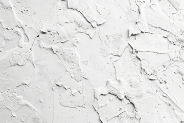 Fototapeta premium Photo of Rough peeled white plaster wall. Background texture for backdrops or mapping