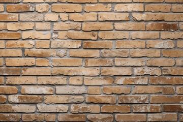 Obraz premium Rustic Weathered Beige Brick Wall Texture Ideal for Vintage Backgrounds