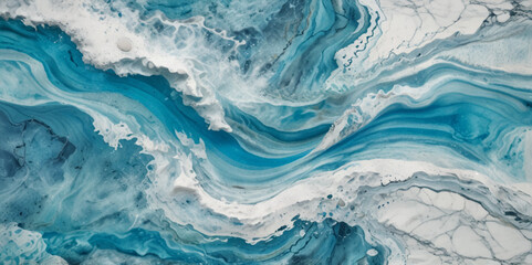 Vector watercolor ocean wave line blue and white background. Ocean sea art with natural template. Seamless soft blue ocean pattern wave water background.