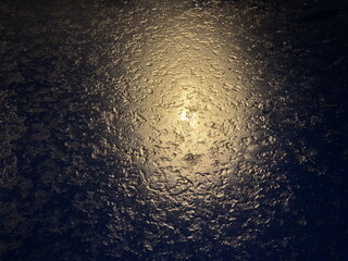 textured ice, golden reflection, abstract background