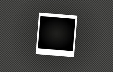 Retro Polaroid film with signature perforations and a subtle vintage effect. Designed in vector graphics, perfect for photo collages, design, and creative projects. Png background. PNG poloroid.